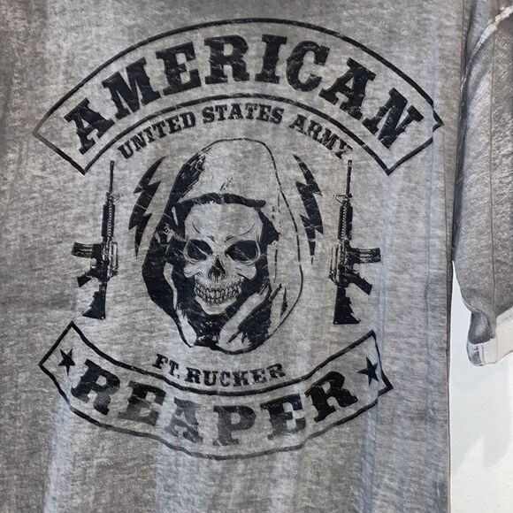 Rare Soffe United States Army American Reaper Gun Skull Tshirt XL‌‌‌‌‌‍‍‍‍‍‍‍‍‍‍ - Picture 2 of 6